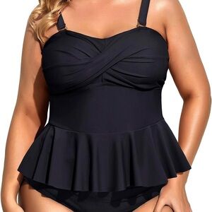 Daci Peplum Tankini top